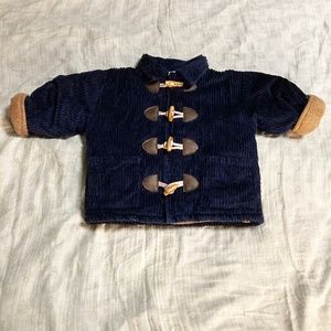 First Impressions Blue Corduroy /Fleece Lined Jacket (12 Months)
